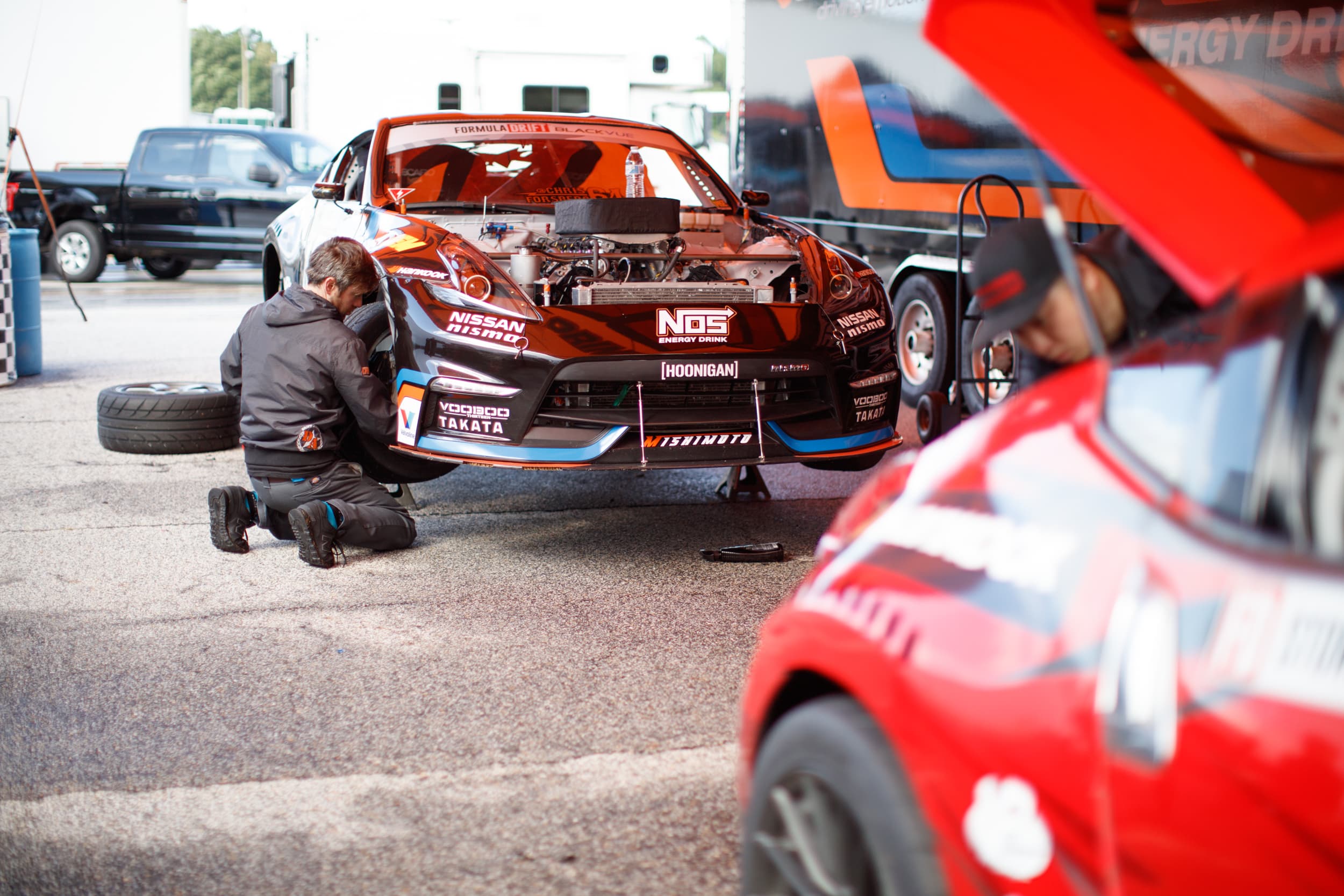Forsberg Racing competition car in the paddock